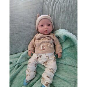 🆕18.5 inches Full Silicone Newborn Baby Doll Wheaten Color 6.9 pounds Doll